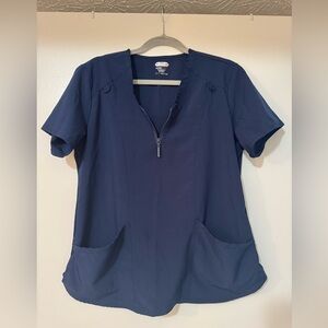 Navy Blue Women's Scrub Top